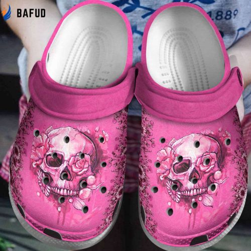 Breast Cancer Clog Pink Skull Clogs Clogsband Clog Breast Cancer Clog Pink Skull Clogs Clogsband Clog