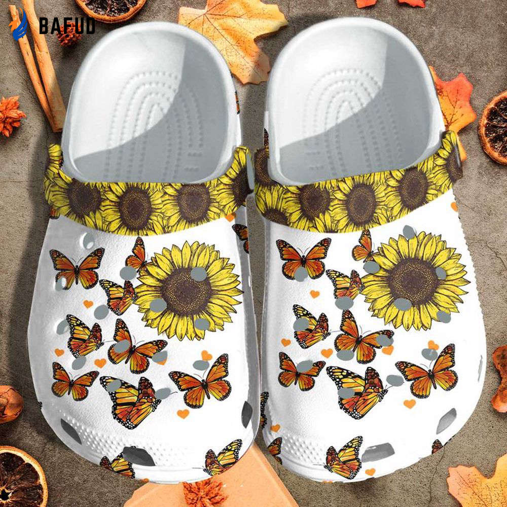 Clogs Shoes – Clog Shoes Butterfly Sunflower Be Kind Sunflower Autism Cancer Awareness Clogs Shoes – Clog Shoes Butterfly Sunflower Be Kind Sunflower Autism Cancer Awareness
