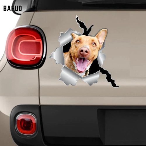 Dog Lover Dachshund Cracked Car Decal Sticker – Waterproof – PVC Vinyl Dog Lover Bumper Cracked Car Decal Sticker - Waterproof - PVC Vinyl