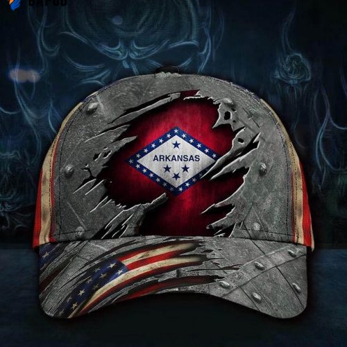 Arkansas State Flag Hat 3D Printed Vintage Old Retro USA Flag Cap Pride Arkansas Gift Classic Cap