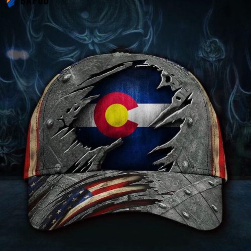 Colorado State Flag Hat 3D Printed American Vintage Hat Proud Colorado Cap Gift Idea For Him Classic Cap