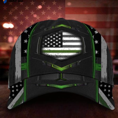 Green Blue Line Hat Honor US Army Military Soldiers Veteran Gift For Military Men Classic Cap