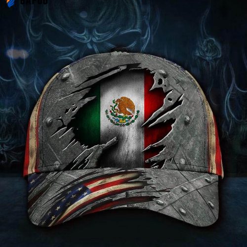 Mexico Flag Hat 3D Printed American Flag Patriotic Fathers Day Gifts For Mexican Dad Classic Cap