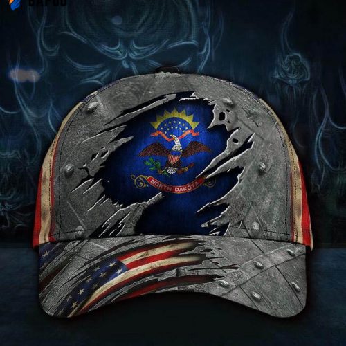 North Dakota State Flag Hat 3D Printed American Flag Vintage Patriotic Hat For Men Classic Cap North Dakota State Flag Hat 3D Printed American Flag Vintage Patriotic Hat For Men Classic Cap