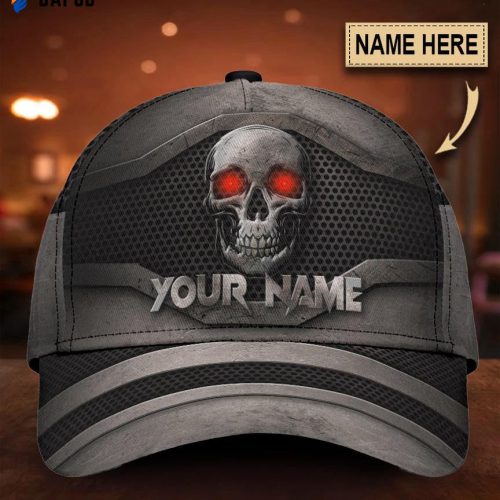 Personalized Metal Classic Skull Classic Cap Personalized Metal Classic Skull Classic Cap