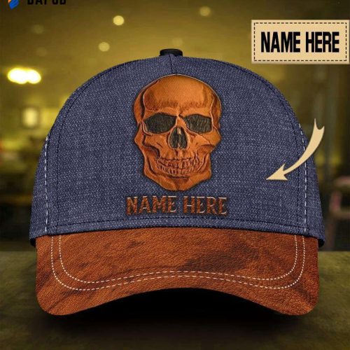 Personalized Skull Jean Pattern Classic Cap