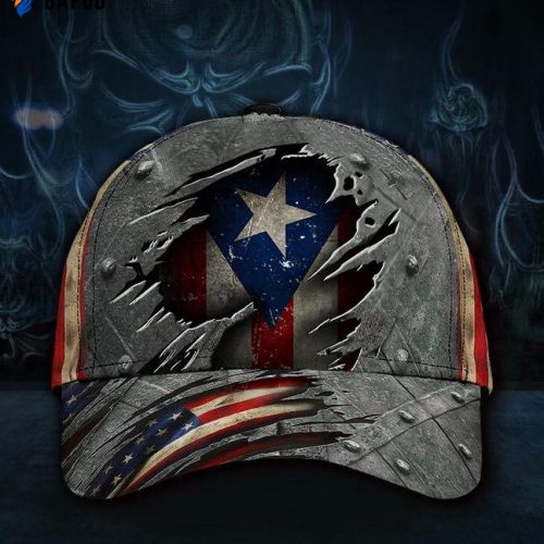 Puerto Rico Flag Hat 3D Printed American Vintage Cap Patriotic Puerto Rico State Cap Men Gift Classic Cap
