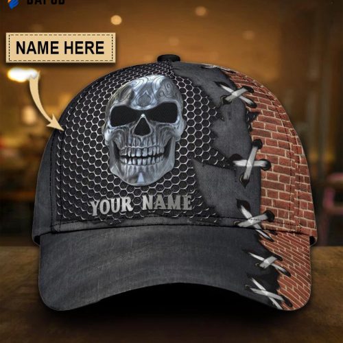 Skull Gifts Brick Skull Classic Cap Personalized Name