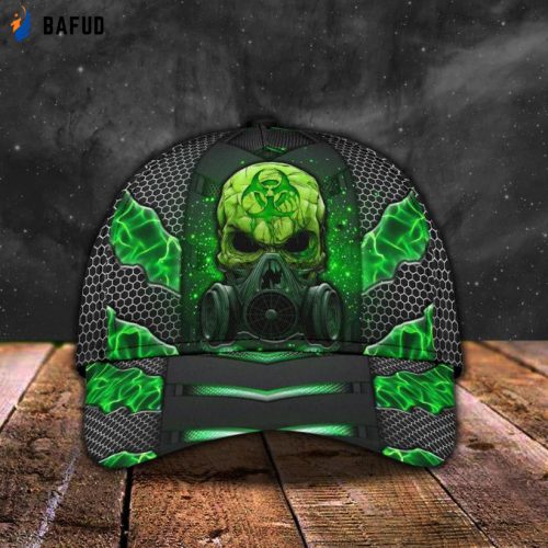 Racing Flag All Over Print Classic Cap Skull Gifts Green Skull Electric Pattern Classic Cap