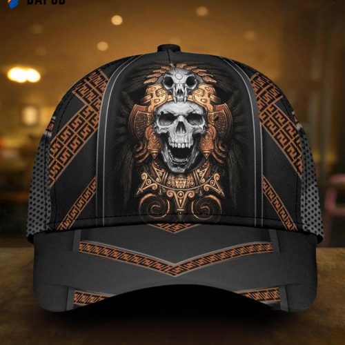 Skull Gifts Skull Ancient Greek Pattern Classic Cap
