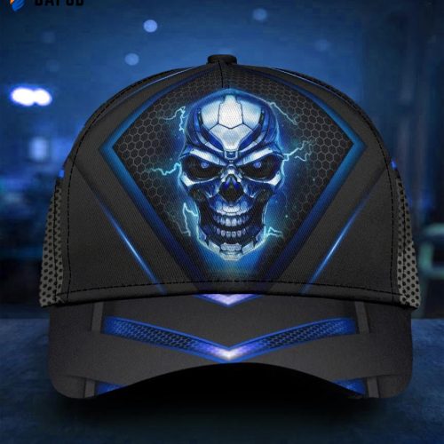 Skull Gifts Skull Blue Pattern Classic Cap