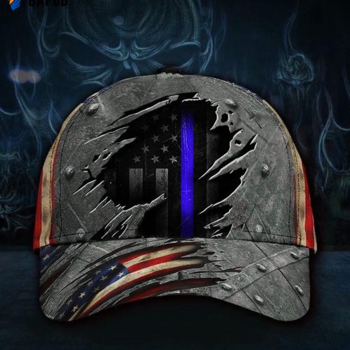 Thin Blue Line American Flag Hat Pride Our Law Enforcement Cap For Men Women Police Gift Classic Cap