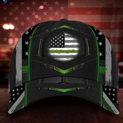 Thin Green Line American Flag Hat Honor Veterans Classic Cap Unique Military Gifts For Retired