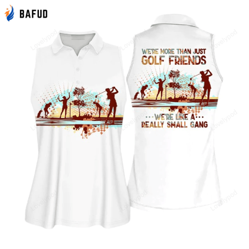 Golf Club Friends Small Gang Sleeveless Polo Shirt Short Sleeve, Women Golf Shirt