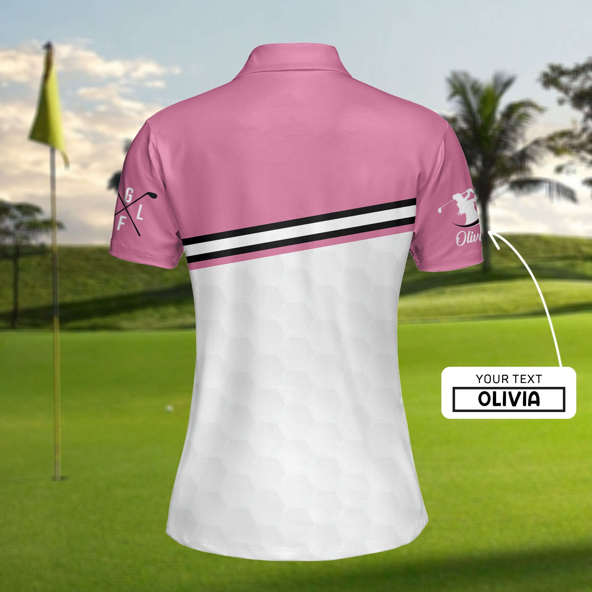 Just A Pink Girl Who Loves Playing Golf Polo Shirt, Women Golf Polo Shirt