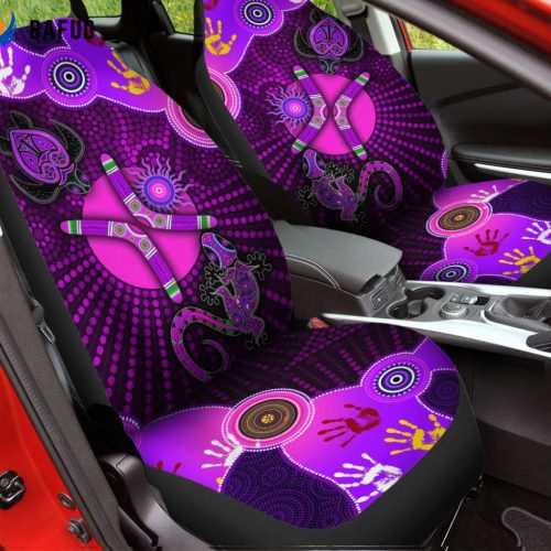 Aboriginal Naidoc Week 2021 Best Purple Turtle Lizard car seat covers
