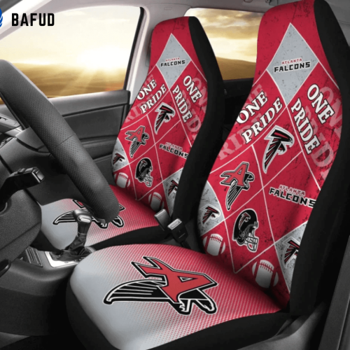 Atlanta Falcons Logo Pattern v2 Universal Fit Car Seat Covers For Fan Gifts For Fan Gifts Gift For Fan