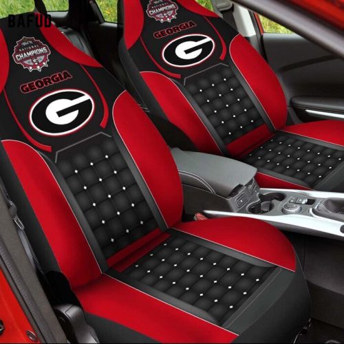 Sunflower Print Car Seat Covers For Fan Gifts VH-TM Georgia Bulldogs Seat Covers For Fan Gifts For Fan Gifts for Fan Gifts Car CH