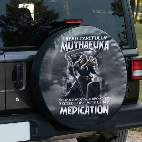 Muthafuka Grim Reaper Cemetery Spare Tire Cover