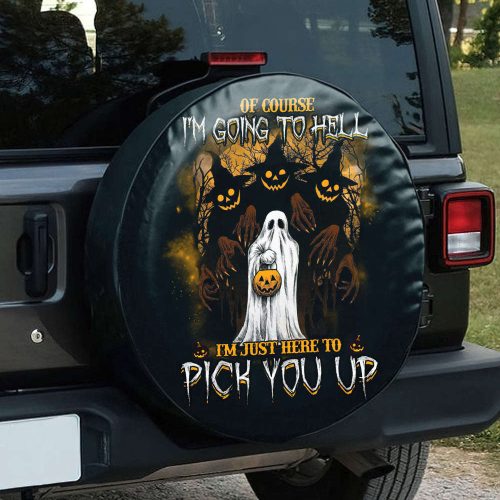 Of Course I’m Going To Hell Skull Spare Tire Cover