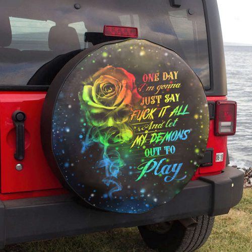 One Day Rose Smoke Spare Tire Cover
