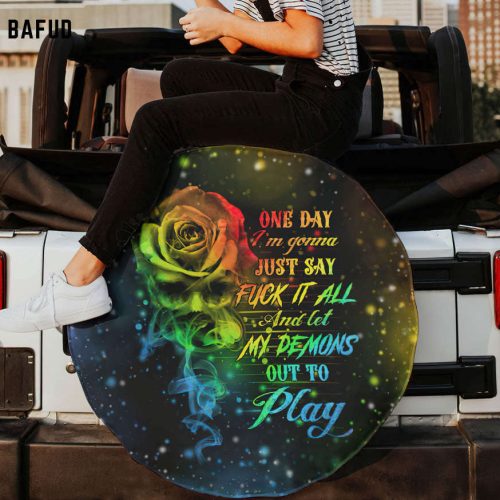 One Day Rose Smoke Spare Tire Cover