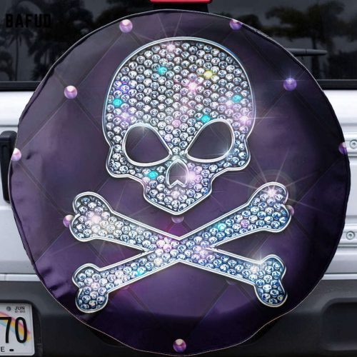 Skull Bone Diamond Spare Tire Cover