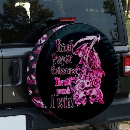Skull Rock Paper Spare Tire Cover
