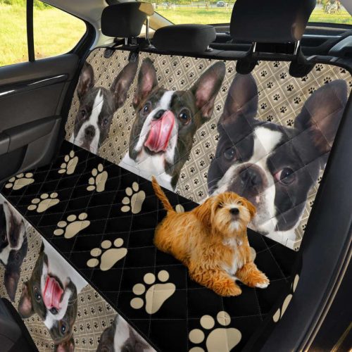 Boston Terrier Pet Dog Seat Covers For Fan Gifts For Car