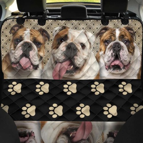 Bulldog Pet Dog Seat Covers For Fan Gifts For Car