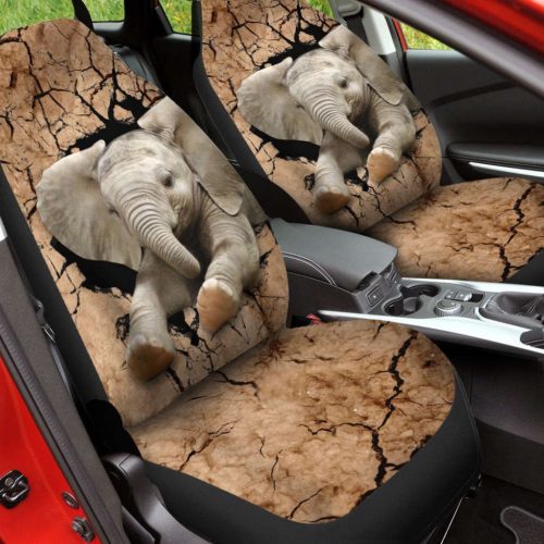 Elephant allover print car seat covers HG71506S4 Elephant allover print car seat covers HG71506S4