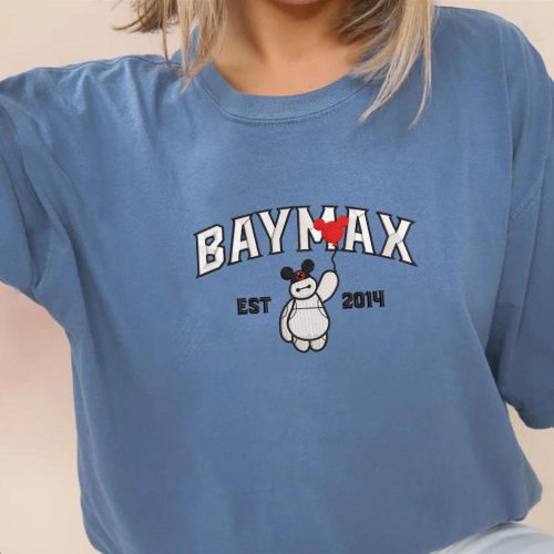 Baymax Embroidered Comfort Colors Tee – Trending Cartoon Movie Shirt Vintage Style EH130 Baymax Embroidered Comfort Colors Tee – Trending Cartoon Movie Shirt Vintage Style EH130