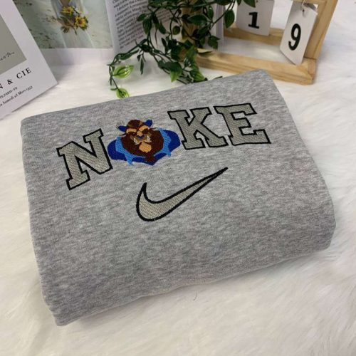 Bella and The Beast Matching Embroidered Crewneck T-Shirt, Sweatshirt for Men Women Shirt