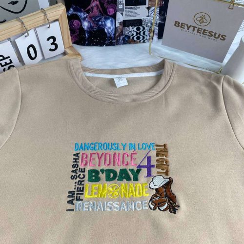 Beyonce Full Album Embroidered Crewneck T-Shirt, Sweatshirt for Men Women Shirt