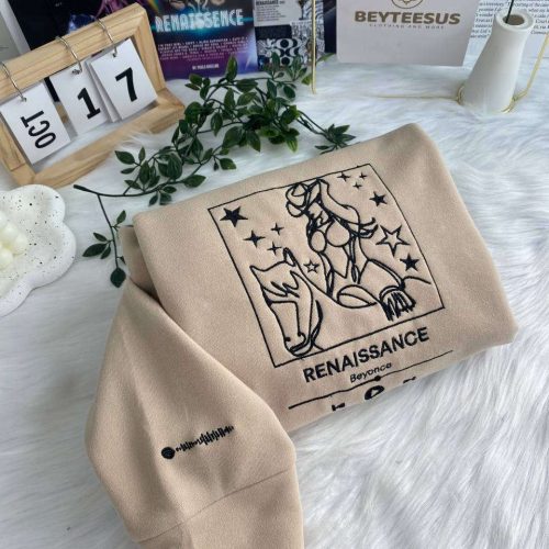 Beyonce Renaissance Album Spotify Embroidered Crewneck T-Shirt, Sweatshirt for Men Women Shirt