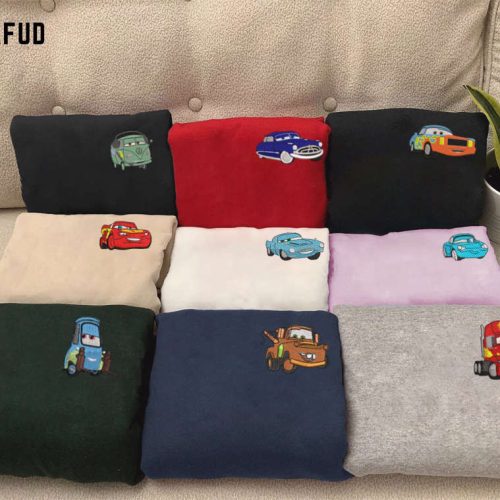 Cars Mcqueen & Friends Embroidered Sweatshirt – Trending Cartoon Crewneck Perfect Gift for Friends Cars Mcqueen & Friends Embroidered Sweatshirt – Trending Cartoon Crewneck Perfect Gift for Friends