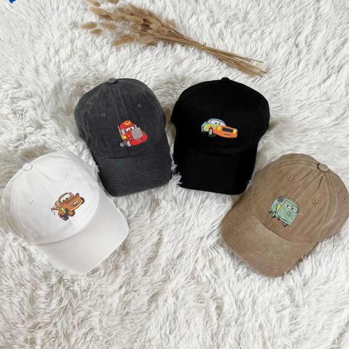Cars Movie Character Embroidered Hat – Mcqueen Mater Guido Fillmore – Cartoon Birthday Gift EHH001-014