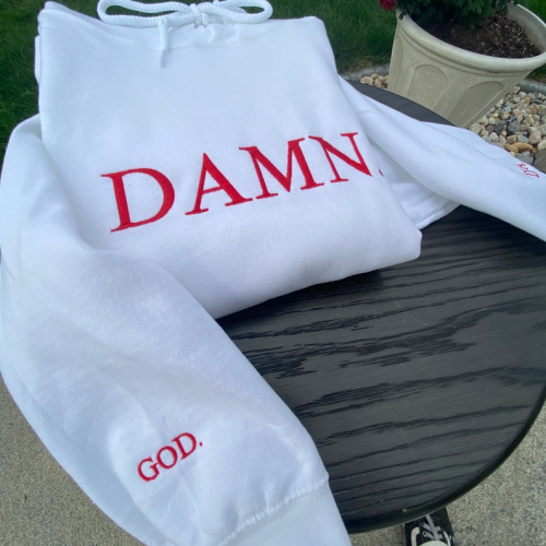 DAMN Kendrick Lamar Personalizable Embroidered Crewneck T-Shirt, Sweatshirt for Men Women Shirt, Gift for Men Women