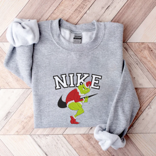 Embroidered Crewneck T-Shirt, Sweatshirt for Men Women Grinches Crewneck, Gift for Men Women