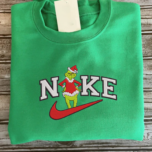 Embroidered Crewneck T-Shirt, Sweatshirt for Men Women Grinches Merry Christmas Sweatshirt, Gift for Men Women