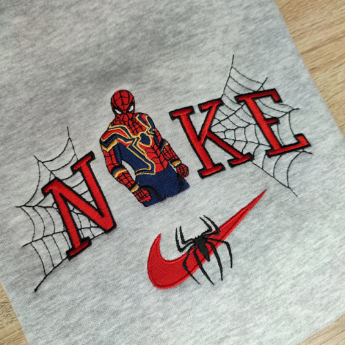 Embroidered Crewneck T-Shirt, Sweatshirt for Men Women Matching Spider Comic Shirt, Gift for Men Women