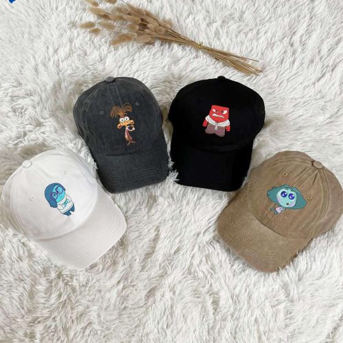 Inside Out Character Embroidered Hat – Anger Sadness Fear Anxiety Cartoon Hats Perfect Birthday Gift – EHH039-046 Inside Out Character Embroidered Hat – Anger Sadness Fear Anxiety Cartoon Hats Perfect Birthday Gift – EHH039-046