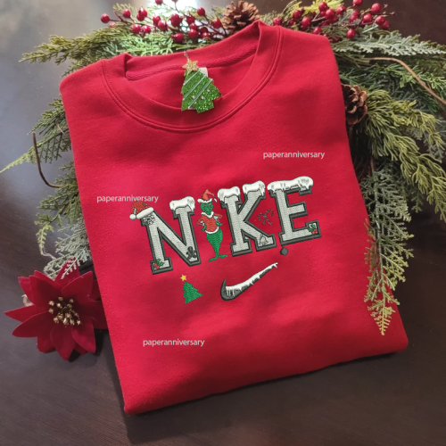 Grinches Snow Christmas Embroidered Crewneck T-Shirt, Sweatshirt for Men Women Sweatshirt, Gift for Men Women