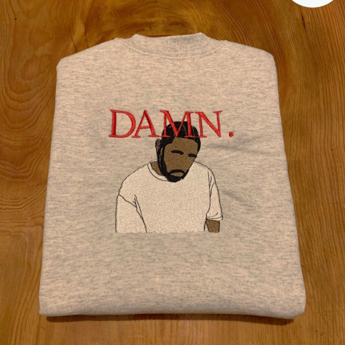 Ken.drick La.mar D.amn Embroidered Crewneck T-Shirt, Sweatshirt for Men Women Shirt,, Gift for Men Women
