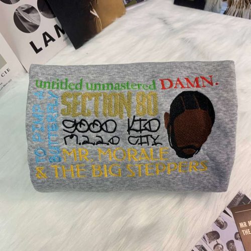 Kendrick Lamar Album Embroidered Crewneck T-Shirt, Sweatshirt for Men Women Shirt, Gift for Men Women