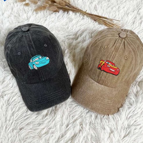 Mcqueen and Sally Embroidered Hat – Cars Movie Gift for Boyfriend Couple Hat – Cartoon Hats EHH001-002