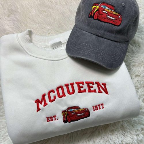 Mcqueen Sally Mater Combo Shirt and Hat: Cars Movie Couple Gift for Dad and Mom on Family Trip – ESHH001-003