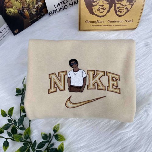 Nike Bruno Mars Embroidered Crewneck T-Shirt, Sweatshirt for Men Women Sweatshirt