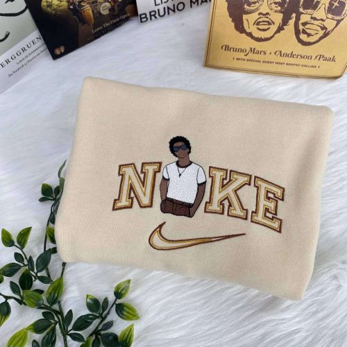 Nike Bruno Mars Embroidered Crewneck T-Shirt, Sweatshirt for Men Women Sweatshirt, Gift for Men Women