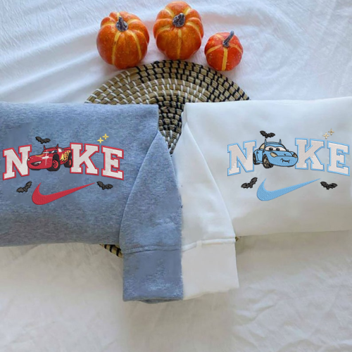 Nike x Mcqueen And Sally Halloween Embroidered Crewneck T-Shirt, Sweatshirt for Men Women Shirt